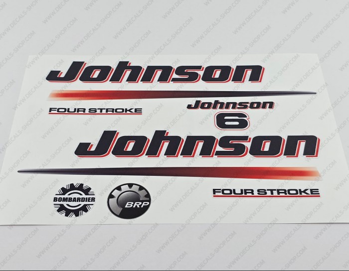 Johnson 6HP Four Stroke Outboard Decal Kit